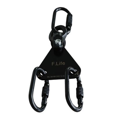 Aerial Trapeze Hardware Rotation For Straps Or yoga Hammock Lyra Hoop Two Point Apparatus Hanging From a Single Rig Point spin (Black set 2)