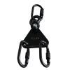 Aerial Trapeze Hardware Rotation For Straps Or yoga Hammock Lyra Hoop Two Point Apparatus Hanging From a Single Rig Point spin (Black set 2) view 1