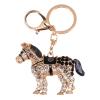 VALICLUD Horse Rhinestone Keychain Alloy Pendant Decorative Key Ring Stylish Bag Charm for Women Handbags and Backpacks view 1