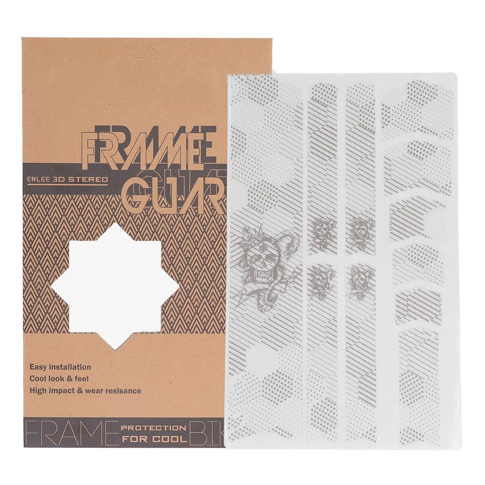 ZLXHDL Bike Frame Protection Tape,Bike Frame Protector Stickerthickened Fade Resistant Decorative Pvc Bike Frame Tape,Bike Wrap for Mountain Road Bikes (Skull Snake), ZLXHDLaq165s8edt-12