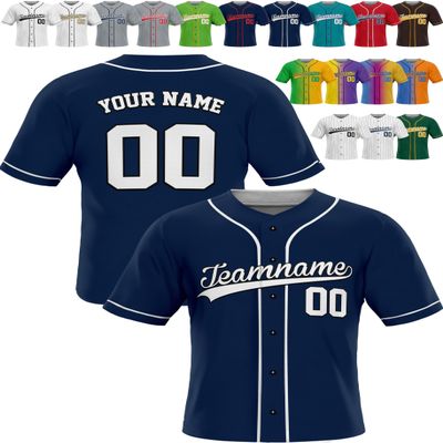 Custom Baseball Jerseys - Personalized Team Uniforms for Men, Women, Boys, and Girls - Add Your Name, Number, or Logo - Customized Baseball Shirts for Sports Fans, Teams, Events, Gifts