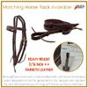 BlazingPaws Harneto Leather Western Horse Saddle Strap in Premium Top Grain Leather (18" - Double Ply, Brown: Off Billet) view 3