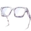 livho Oversized Blue Light Blocking Glasses for Women - Grey Marble view 1