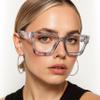 livho Oversized Blue Light Blocking Glasses for Women - Grey Marble view 2