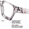 livho Oversized Blue Light Blocking Glasses for Women - Grey Marble view 3