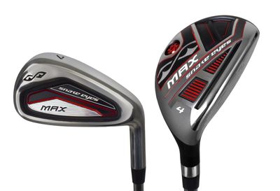 Snake Eyes MAX Combo Irons Graphite/Steel 4/5 Hybrids, 6-PW/SW Stiff Flex