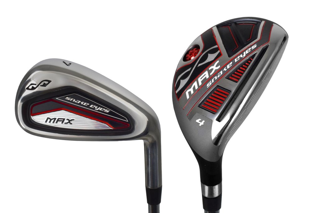 Snake Eyes MAX Combo Irons Graphite/Steel 4/5 Hybrids, 6-PW/SW Stiff Flex
