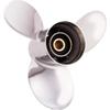 Rareelectrical New Stainless Steel Propeller Compatible with Yamaha 4 Stroke 15 Spline 80 50-140 Hp for Years 1999-2002 by Part Number 3441-138-13 Diameter 13.75" X 13" Pitch X 15-Spline 3 Blades Rh view 1