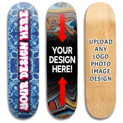 VulgrCo Custom Personalize Your Own Skateboard 31" X 8" Customized Upload Your Own Image Wall Art Skateable