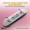 VulgrCo Custom Personalize Your Own Skateboard 31" X 8" Customized Upload Your Own Image Wall Art Skateable view 2