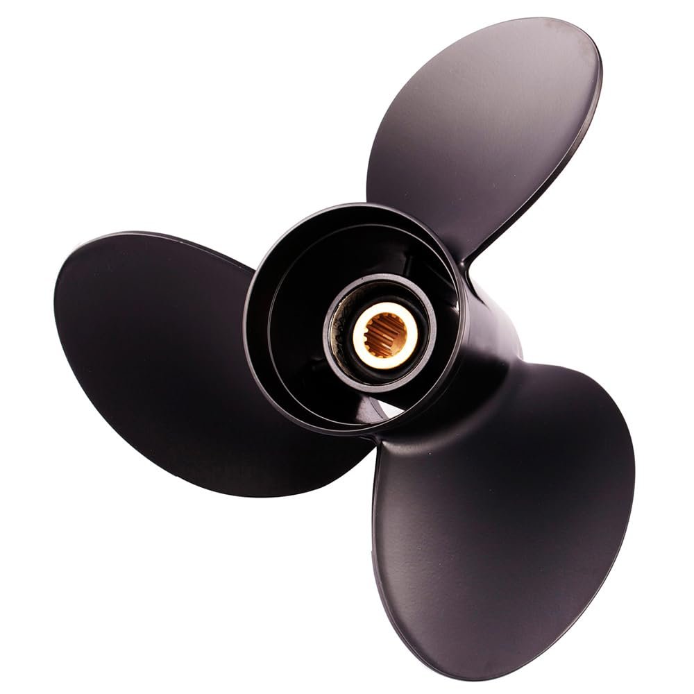 Rareelectrical New Aluminium Propeller Compatible with Nissan/Tohatsu Md70b Tldi 15 Spline 70 50-140 Hp for Years 2002-2010 by Part Number 3412-133-17 Diameter 13.25" X 17" Pitch X 15-Spline 3 Blades