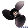 Rareelectrical New Aluminium Propeller Compatible with Nissan/Tohatsu Md70b Tldi 15 Spline 70 50-140 Hp for Years 2002-2010 by Part Number 3412-133-17 Diameter 13.25" X 17" Pitch X 15-Spline 3 Blades view 2