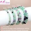 AD Beads Handmade Gemstone Stretch Elastic Bracelet Crystal Healing Reiki Nature's Beauty and Spiritual Essence Unisex (10mm, Fluorite) view 2