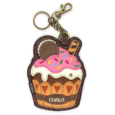 CHALA Foodie Collection Women's Decorative Key Fob/Coin Purse Accessory - Cupcake