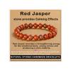 AD Beads Handmade Gemstone Stretch Elastic Bracelet Crystal Healing Reiki Nature's Beauty and Spiritual Essence Unisex (8mm, Red Jasper) view 1