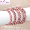 AD Beads Handmade Gemstone Stretch Elastic Bracelet Crystal Healing Reiki Nature's Beauty and Spiritual Essence Unisex (8mm, Rhodochrosite) view 2