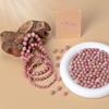 AD Beads Handmade Gemstone Stretch Elastic Bracelet Crystal Healing Reiki Nature's Beauty and Spiritual Essence Unisex (8mm, Rhodochrosite) view 4