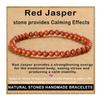 AD Beads Handmade Gemstone Stretch Elastic Bracelet Crystal Healing Reiki Nature's Beauty and Spiritual Essence Unisex (4mm, Red Jasper) view 1