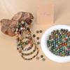 AD Beads Handmade Gemstone Stretch Elastic Bracelet Crystal Healing Reiki Nature's Beauty and Spiritual Essence Unisex (8mm, Indian Agate) view 4
