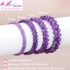 AD Beads Handmade Gemstone Stretch Elastic Bracelet Crystal Healing Reiki Nature's Beauty and Spiritual Essence Unisex (6mm, Purple Amethyst) view 2