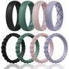 Egnaro Women's Stackable Silicone Rings, 2.5/5.5mm Wide 1.8/2mm Thick Bands view 1