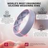 Egnaro Women's Stackable Silicone Rings, 2.5/5.5mm Wide 1.8/2mm Thick Bands view 2