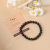 AD Beads Handmade Gemstone Stretch Elastic Bracelet Crystal Healing Reiki Nature's Beauty and Spiritual Essence Unisex (6mm, Black Onyx) view 3