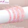 AD Beads Handmade Gemstone Stretch Elastic Bracelet Crystal Healing Reiki Nature's Beauty and Spiritual Essence Unisex (6mm, Rose Quartz) view 2