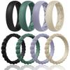 Egnaro Women's Stackable Silicone Rings, 2.5/5.5mm Wide 1.8/2mm Thick Bands view 1