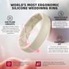 Egnaro Women's Stackable Silicone Rings, 2.5/5.5mm Wide 1.8/2mm Thick Bands view 2
