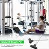 2 PCS Weight Stack Pin, Weight Stack Pin Replacement, Fit for Fitness Universal Home Gym Exercise Machine Parts & Accessories Pin Tensile 3/8 Diameter 5-1/2" Locking Space, 2pcs view 2