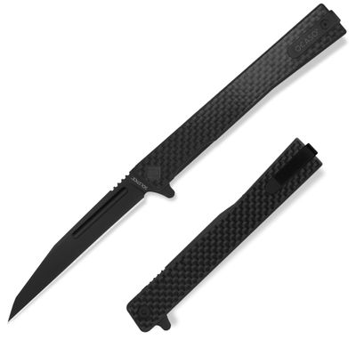 OCASO - Solstice Gentleman's Knife, 3.5" S35VN Steel, Titanium or Carbon Fiber, Ambidextrous Deep Carry Pocket Clip, Wharncliffe Blade 8WFB