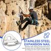 HERCHR 25KN Climbing Hanger, 4 Pcs Heavy Duty Stainless Steel Anchor Bolt Hanger Climbing Accessories for Rappelling Rescue Hammock Installation Trailer Tie Downs Home Gyms Exploration view 3