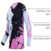 Kids Mountain Bike Shirts Child Cycling Jersey for Girls Boys Youth Long Sleeve Clothing MTB Bicycle Downhill BMX Tops Pink view 3