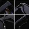 RUOVEXIE Retro Square One Piece Sunglasses Men Mirror Shades UV400 Flat Top Men Fashion Sun Glasses,Grey orange mirror,One size view 3