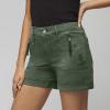 Stretchy Twill Jean Shorts Women Y2k Rolled Hem High Waisted Denim Shorts Summer Casual Cargo Shorts with Zipper Pockets Cute Preppy Hiking Shorts Comfy Juniors Shorts Trendy Denim Hot Shorts view 2