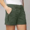 Stretchy Twill Jean Shorts Women Y2k Rolled Hem High Waisted Denim Shorts Summer Casual Cargo Shorts with Zipper Pockets Cute Preppy Hiking Shorts Comfy Juniors Shorts Trendy Denim Hot Shorts view 3