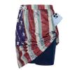 Zando Women's Patriotic Skorts: 4th of July Outfit with Pockets - Casual Summer Skirt Shorts, Star Print XX-Large view 3