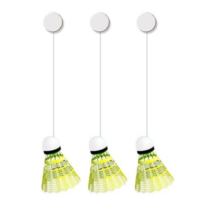 Hisocute Badminton Training Telescopic Elastic Rod Trainer Self Study Rebounds Power Base Practicing Set for Badminton Self Study Shuttlecock Rebounds, three sets