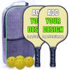 Custom Pickleballs Paddles Set, Personalized Pickleball Racquet with Your Photo Name Logo, Set Include 2 Pickleballs Paddles 4 Balls and 1 Portable Carry Bag, PaleGoldenrod view 1