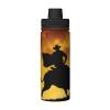 ZLYYXY Cool Bull Riding Water Bottle 18oz Sports Insulated Kettle Drinking Cup Stainless Steel Kettle For Gym Running Hiking Outdoor view 1