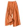 Women's High Waisted Wide Leg Pants Classic Drape Pants Solid Color Straight Leg Pants Orange L view 1