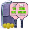 Custom Pickle Ball Paddles Set, Personalized Rackets with Your Own Photo Logo Name, Perfect First Paddles Gifts for Beginners, Pink view 1
