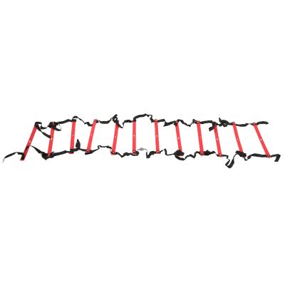 YUSHANCHENG Fixed Agility Ladder Football Speed Rope Ladder for Football Exercise Sports Training 6M 12Rung (Red)