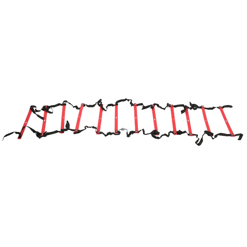 YUSHANCHENG Fixed Agility Ladder Football Speed Rope Ladder for Football Exercise Sports Training 6M 12Rung (Red)