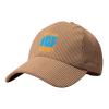 BIRYHG Born to Play Ice Hockey Corduroy Baseball Caps for Women Men Adjustable Dad Hat Khaki view 2