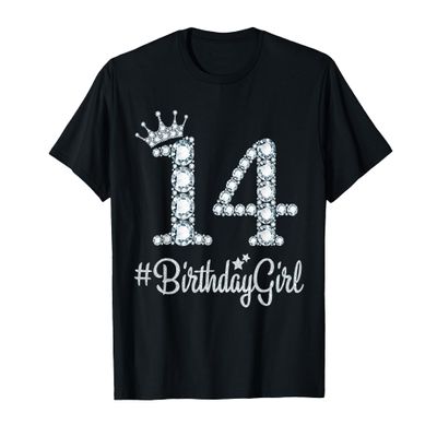 14 BirthdayGirl 14 Years Old Happy 14th Birthday Girl T-Shirt
