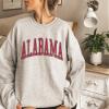 Alabama Crewneck Sweatshirt - Bama Sweatshirt, Vintage Alabama State Sweater S Sand view 2