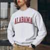Alabama Crewneck Sweatshirt - Bama Sweatshirt, Vintage Alabama State Sweater S Sand view 4