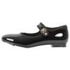Linodes Economy Unisex-Child Easy Strap Tap Shoe for Girls and Boys Tap Mary Jane Flat-Black Patent-Flower-2M-Little Kid view 2